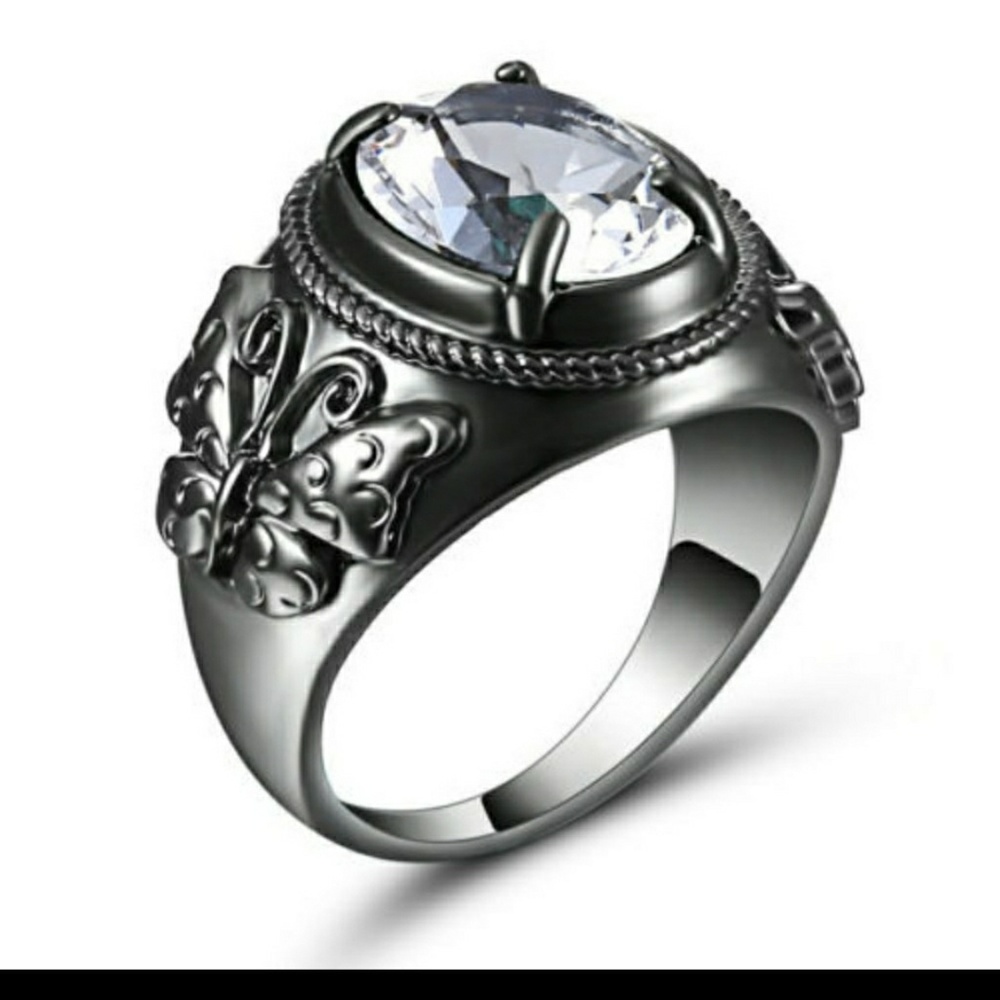10K Black Gold filled jewelry Wedding ring